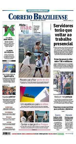 Confira a Capa do Jornal Correio Braziliense do dia 07/05/2022