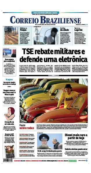 Confira a Capa do Jornal Correio Braziliense do dia 10/05/2022
