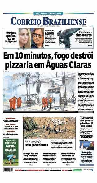Confira a Capa do Jornal Correio Braziliense do dia 02/06/2022