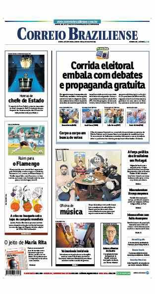 Confira a Capa do Jornal Correio Braziliense do dia 22/08/2022