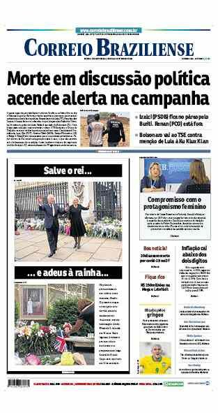 Confira a Capa do Jornal Correio Braziliense do dia 10/09/2022