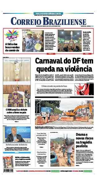 Confira a Capa do Jornal Correio Braziliense do dia 23/02/2023