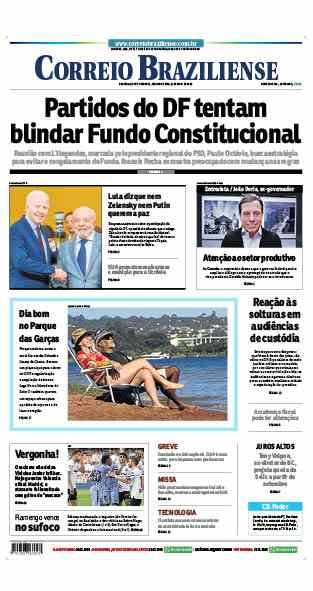 Confira a Capa do Jornal Correio Braziliense do dia 22/05/2023