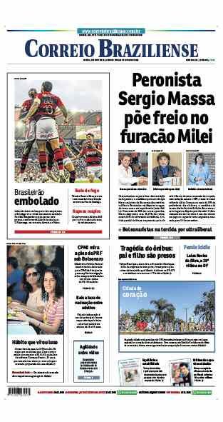 Confira a Capa do Jornal Correio Braziliense do dia 23/10/2023