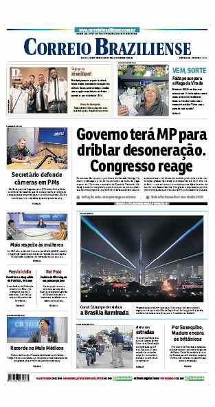 Confira a Capa do Jornal Correio Braziliense do dia 29/12/2023