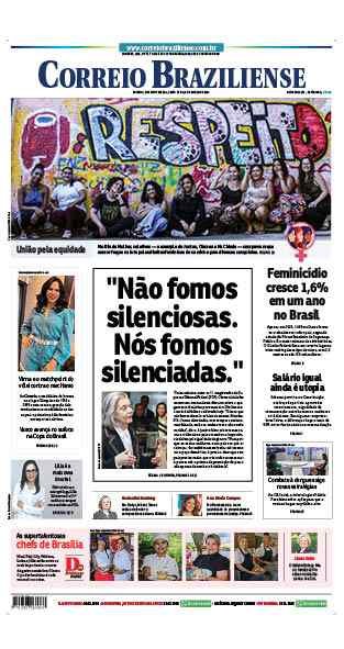 Confira a Capa do Jornal Correio Braziliense do dia 08/03/2024
