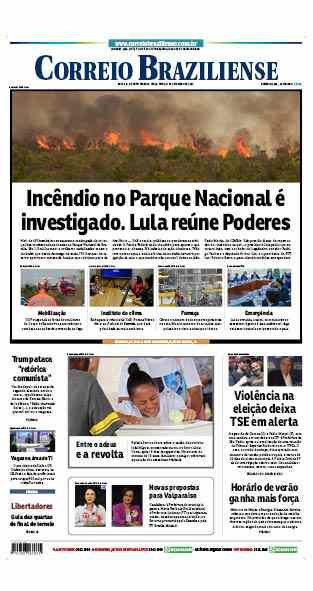 Confira a Capa do Jornal Correio Braziliense do dia 17/09/2024