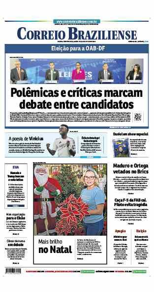 Confira a Capa do Jornal Correio Braziliense do dia 23/10/2024