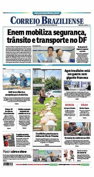 Confira a Capa do Jornal Correio Braziliense do dia 02/11/2024