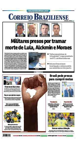 Confira a Capa do Jornal Correio Braziliense do dia 20/11/2024