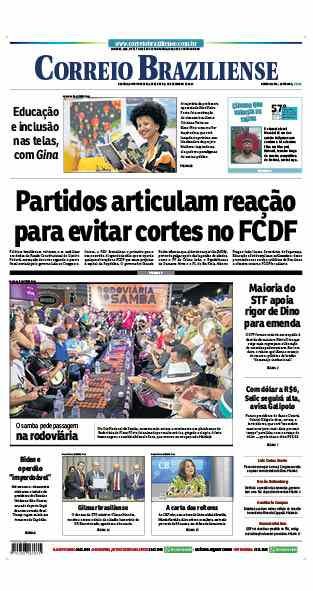 Confira a Capa do Jornal Correio Braziliense do dia 03/12/2024