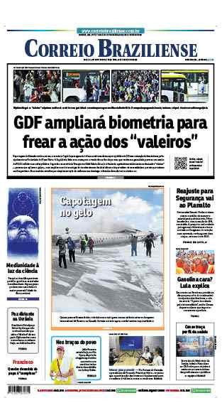 Confira a Capa do Jornal Correio Braziliense do dia 18/02/2025