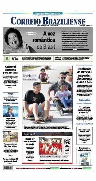 Confira a Capa do Jornal Correio Braziliense do dia 02/05/2025