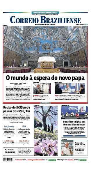 Confira a Capa do Jornal Correio Braziliense do dia 07/05/2025