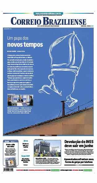 Confira a Capa do Jornal Correio Braziliense do dia 08/05/2025