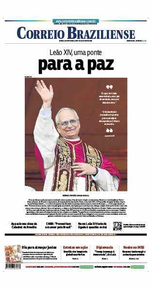 Confira a Capa do Jornal Correio Braziliense do dia 09/05/2025