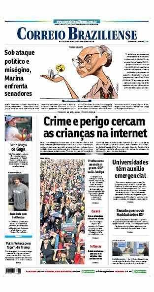 Confira a Capa do Jornal Correio Braziliense do dia 28/05/2025