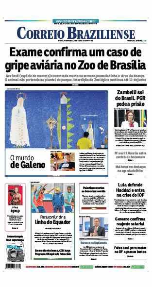 Confira a Capa do Jornal Correio Braziliense do dia 04/06/2025