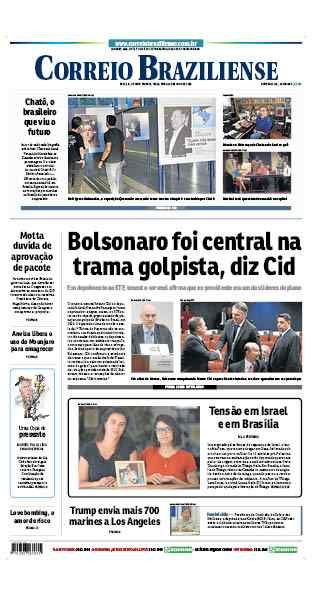 Confira a Capa do Jornal Correio Braziliense do dia 10/06/2025