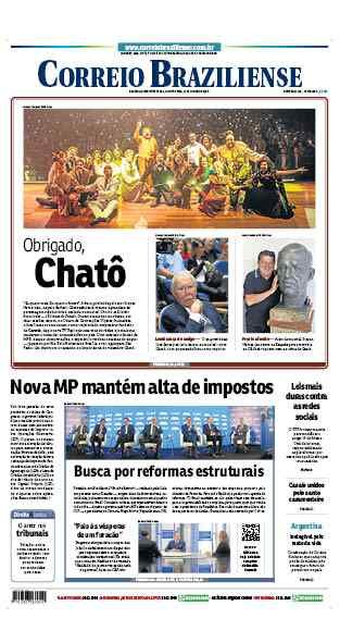 Confira a Capa do Jornal Correio Braziliense do dia 12/06/2025