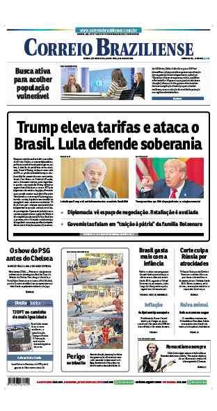 Confira a Capa do Jornal Correio Braziliense do dia 10/07/2025