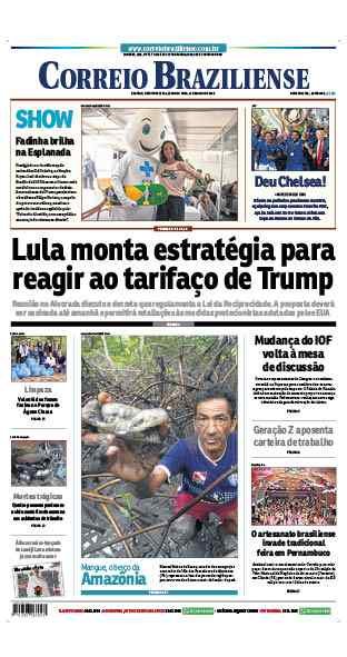 Confira a Capa do Jornal Correio Braziliense do dia 14/07/2025