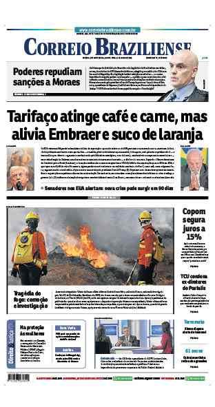 Confira a Capa do Jornal Correio Braziliense do dia 31/07/2025