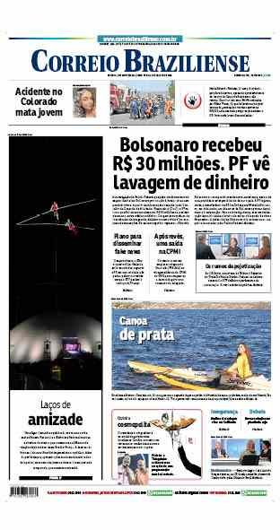 Confira a Capa do Jornal Correio Braziliense do dia 22/08/2025