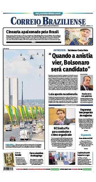 Confira a Capa do Jornal Correio Braziliense do dia 06/09/2025