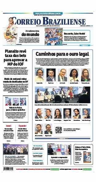 Confira a Capa do Jornal Correio Braziliense do dia 08/10/2025