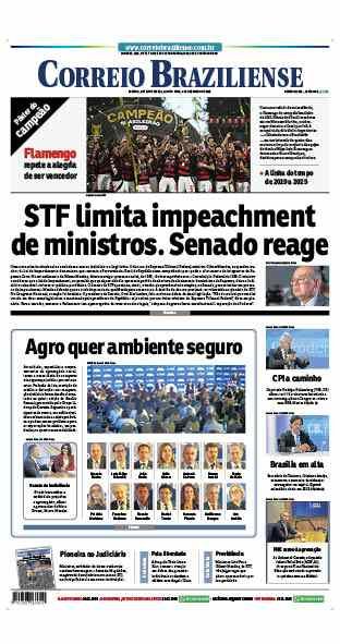 Confira a Capa do Jornal Correio Braziliense do dia 04/12/2025