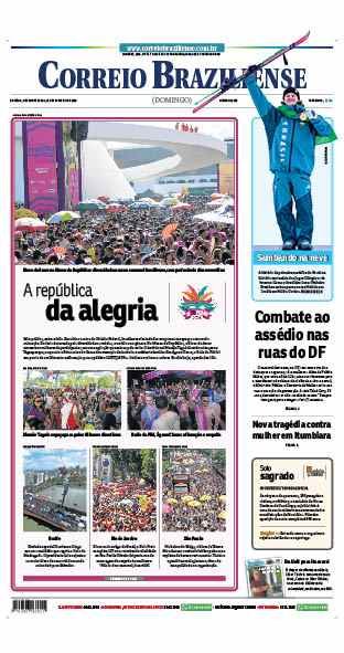 Confira a Capa do Jornal Correio Braziliense do dia 15/02/2026