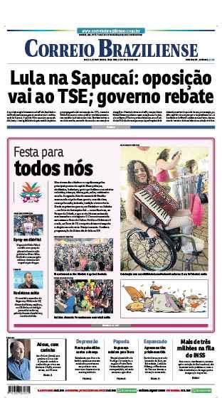 Confira a Capa do Jornal Correio Braziliense do dia 17/02/2026
