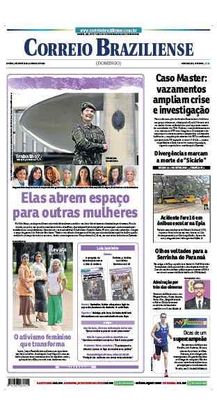 Confira a Capa do Jornal Correio Braziliense do dia 08/03/2026
