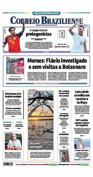 Confira a Capa do Jornal Correio Braziliense do dia 14/07/2026