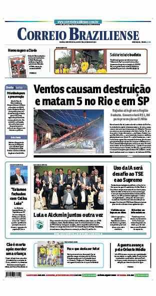 Confira a Capa do Jornal Correio Braziliense do dia 30/07/2026