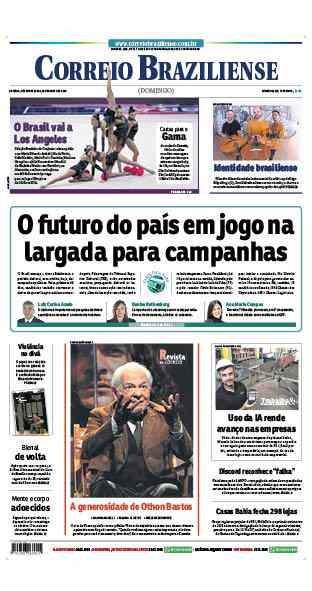 Confira a Capa do Jornal Correio Braziliense do dia 16/08/2026
