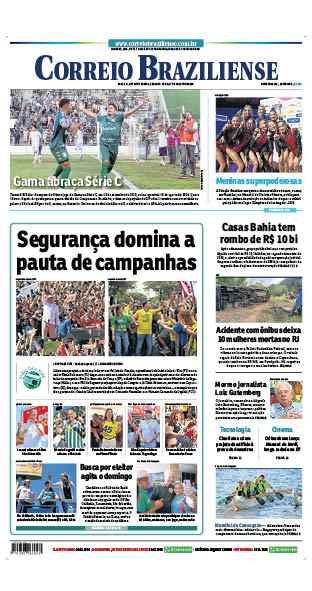 Confira a Capa do Jornal Correio Braziliense do dia 17/08/2026