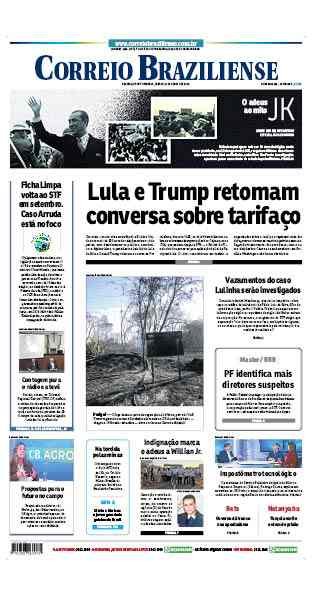 Confira a Capa do Jornal Correio Braziliense do dia 22/08/2026