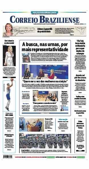 Confira a Capa do Jornal Correio Braziliense do dia 26/08/2026