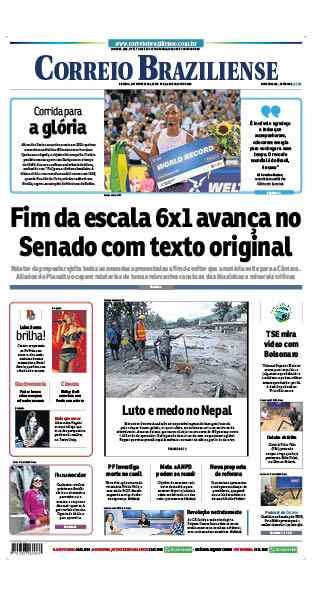 Confira a Capa do Jornal Correio Braziliense do dia 28/08/2026