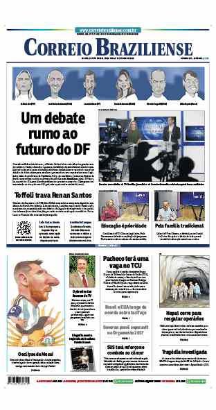 Confira a Capa do Jornal Correio Braziliense do dia 01/09/2026