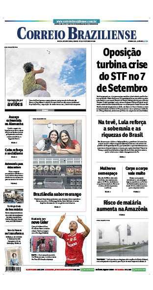 Confira a Capa do Jornal Correio Braziliense do dia 07/09/2026