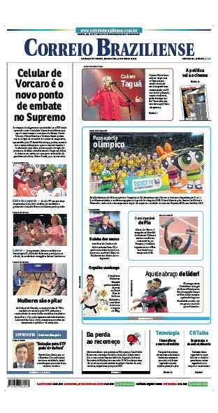 Confira a Capa do Jornal Correio Braziliense do dia 14/09/2026