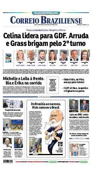 Confira a Capa do Jornal Correio Braziliense do dia 23/09/2026