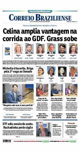 Confira a Capa do Jornal Correio Braziliense do dia 30/09/2026