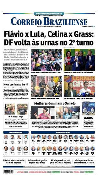 Confira a Capa do Jornal Correio Braziliense do dia 05/10/2026