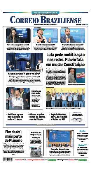 Confira a Capa do Jornal Correio Braziliense do dia 07/10/2026